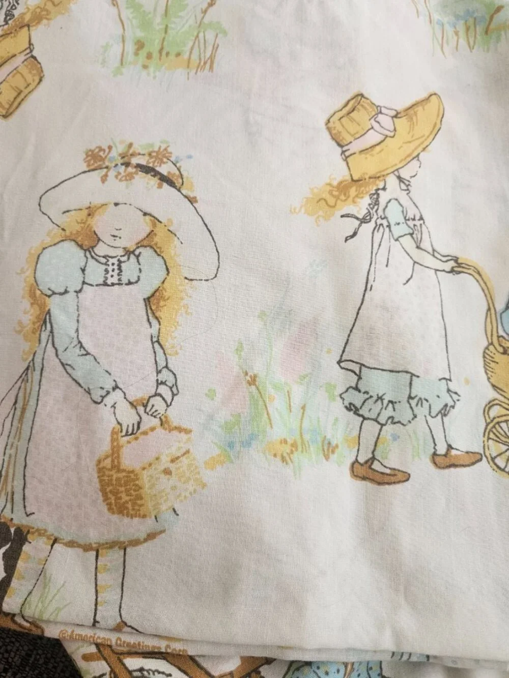 Holly hobbie twin vintage 1970s rare nostalgic flat sheet